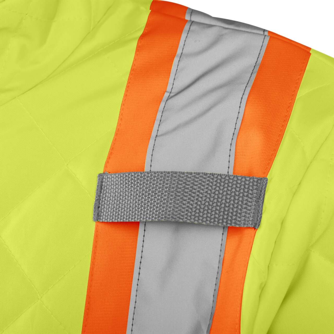 Terra Hi-Vis Lined Work Jacket with Reflective Tape and Stand up Collar for  Warmth, Yellow