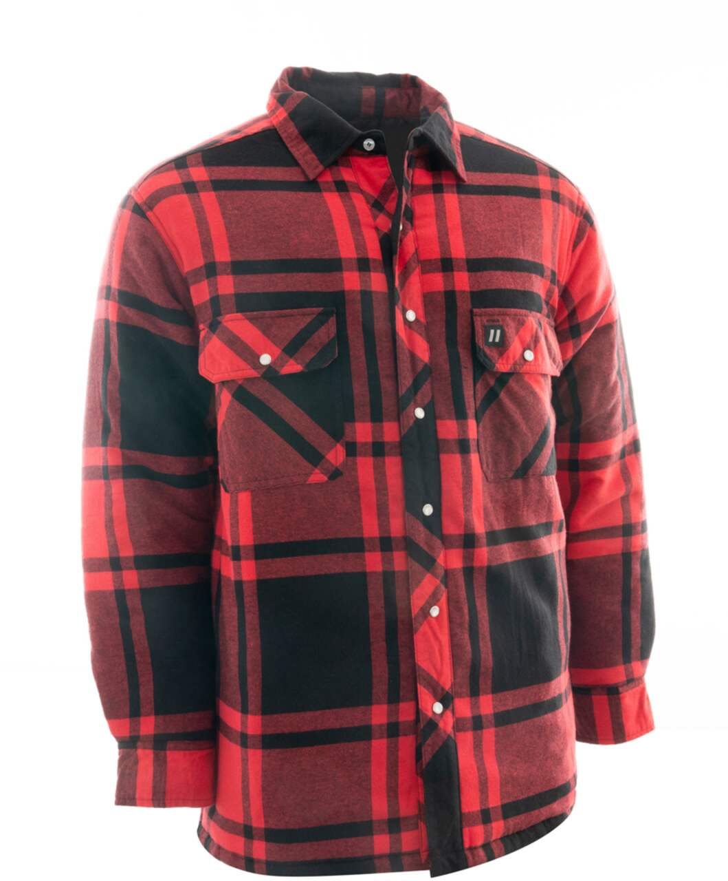 直販超高品質 Fieldmaster Acrylic Shirt-Quilt Lined-L-Black Red