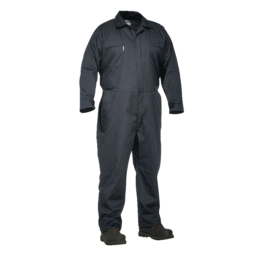 Forcefield Cotton Twill Work Coveralls with Multiple Pockets and Full Zip,  Navy Blue