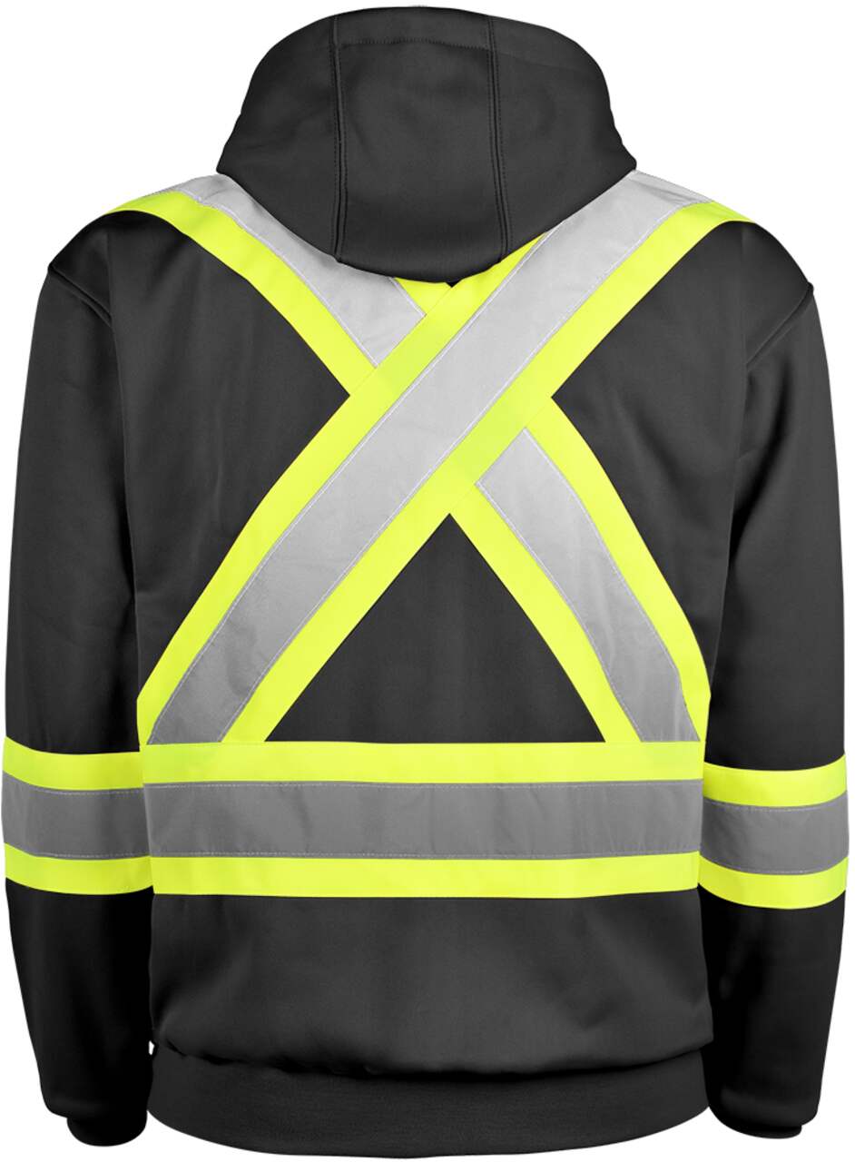 Terra Hi-Vis Rain Jacket with Reflective Tape and Removable Hood