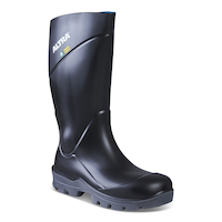 Altra Giles Men's CSA Waterproof Steel Toe Rubber Boots, Slip-Resistant, Black Front_Angled_Right
