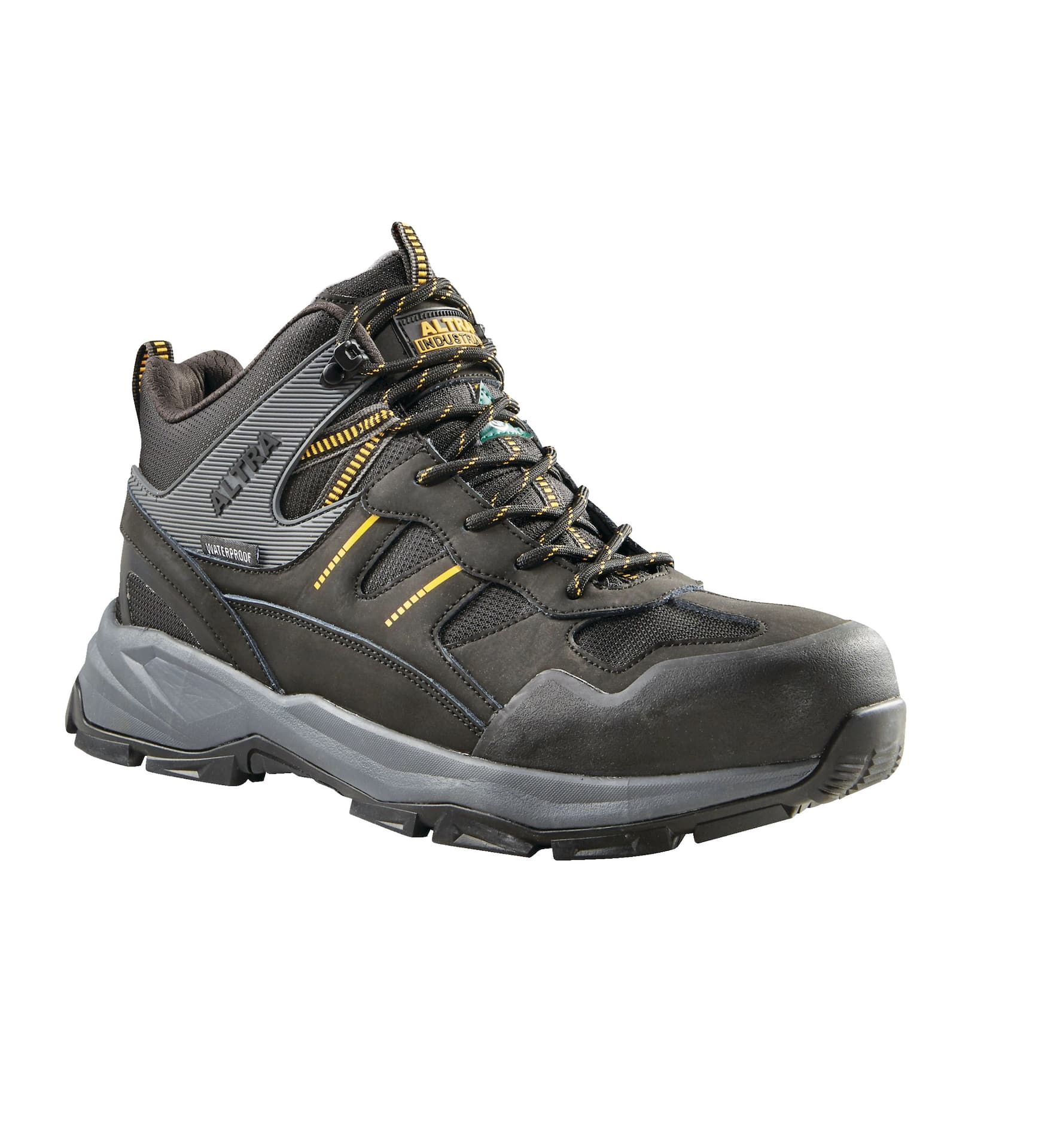 Altra Kane Men's CSA Mid-Cut Waterproof Steel Toe Hiker Work Boots, Black