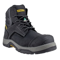 Stanley Men's CSA Waterproof Composite Toe Leather Work Boots, 6-in High, Black