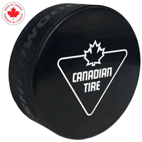 Sherwood Canadian Tire Logo Hockey Puck, Black, 6-oz