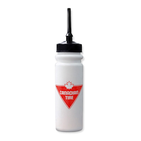 Canadian Tire Extended Tip Hockey Water Bottle, White, Assorted Sizes Front_Flat