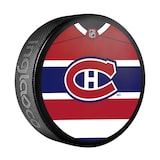 NHL Montreal Canadiens Souvenir Hockey Puck, 6-oz Front_Three_Fourths_Angled_Right