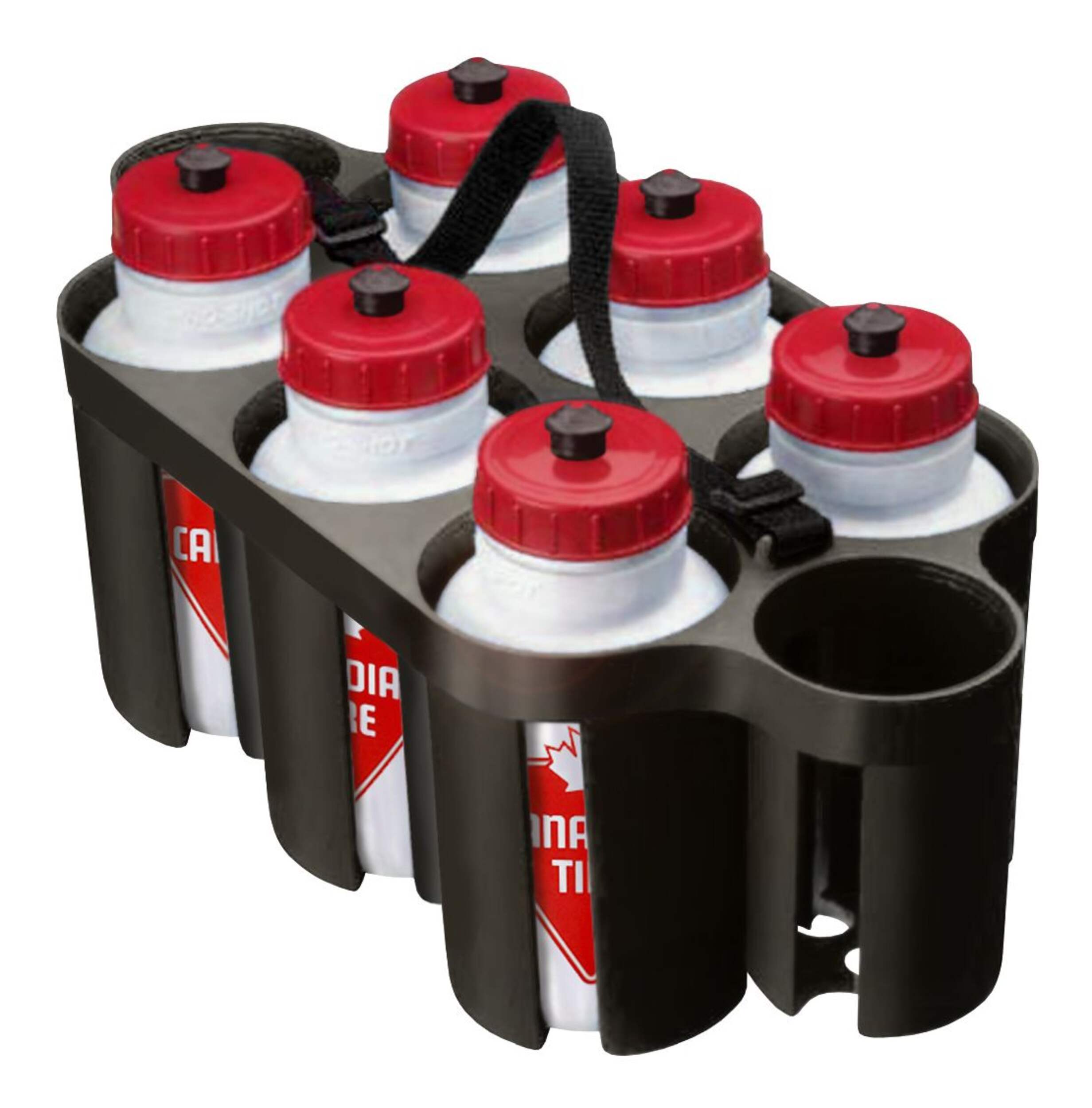 Canadian Tire Hockey/Sports Team Water Bottles with Carrier, 6 x 1-L Front_Three_Fourths_Angled_Right