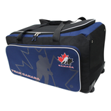 Hockey Canada Hockey Bag, Wheeled, Junior, Black/Blue, 32-in Front_Three_Fourths_Angled_Left