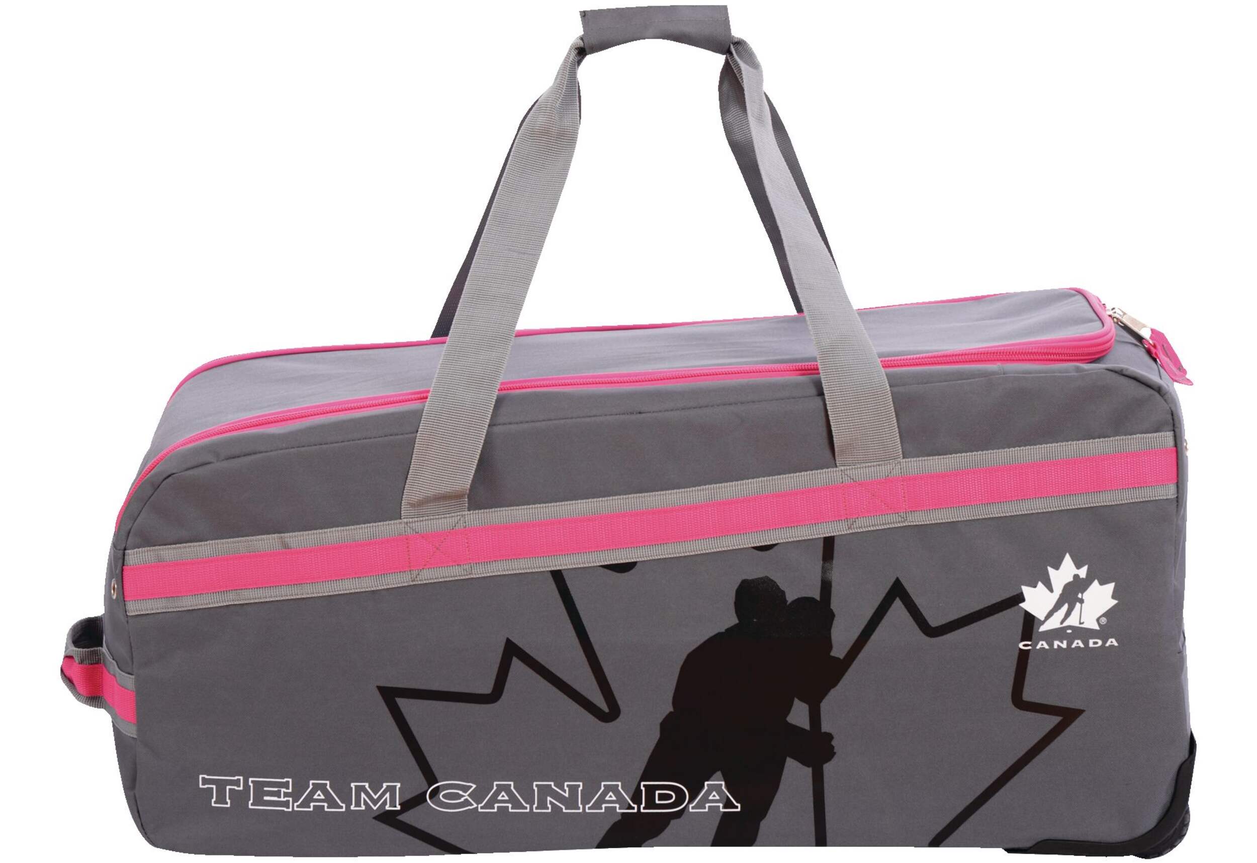 Hockey Canada Hockey Bag, Wheeled, Junior, Grey/Pink, 32in Canadian Tire