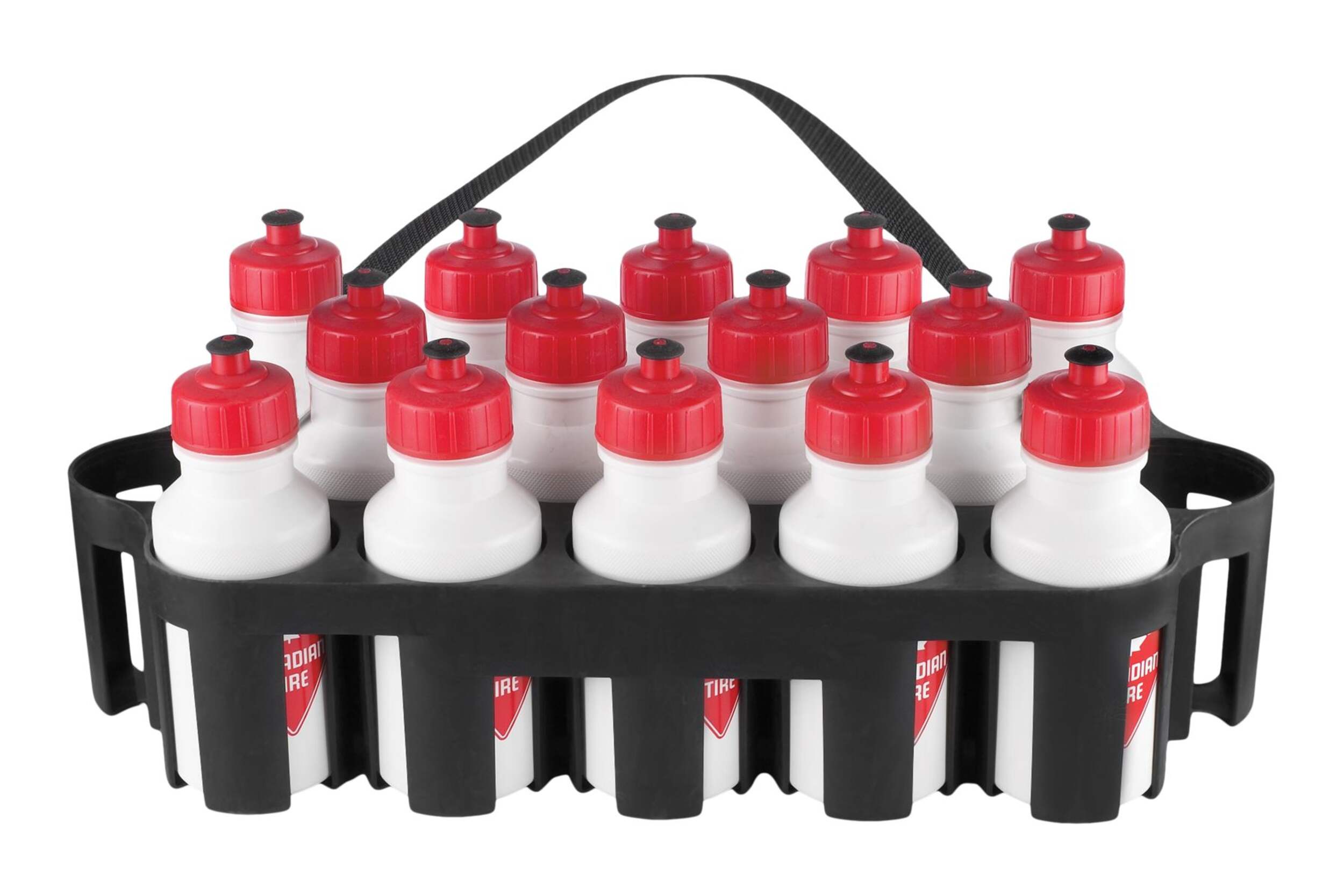 Canadian Tire Hockey/Sports Team Water Bottles with Carrier, 14 x 600mL