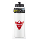 Canadian Tire Pro Squeeze Hockey/Sports Water Bottle, White, 28.7-oz Front_Flat