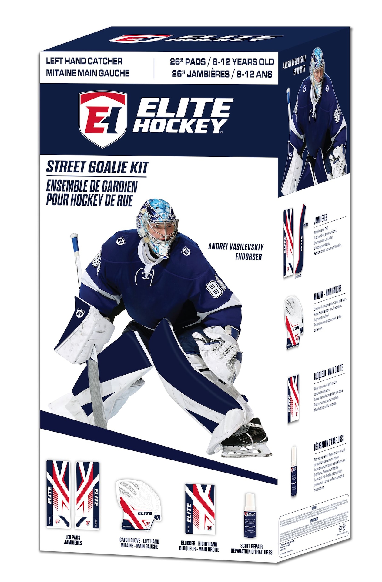 Jambière/gant bloqueur de gardien de but de rue de hockey de ruelle