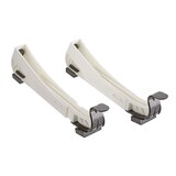 VIC Step-In Ice Skate Guards, Adjustable, White/Black Front_Three_Fourths_Angled_Right