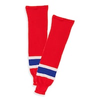 Sherwood NHL Knit Hockey Socks, Montreal Canadiens, Red/Navy/White, Assorted Sizes Front_Flat