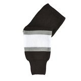 Sherwood NHL Knit Hockey Socks, Los Angeles Kings, Black/White/Silver, Assorted Sizes Front_Flat