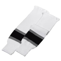 Sherwood NHL Knit Hockey Socks, Los Angeles Kings, White/Black/Silver, Assorted Sizes