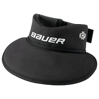 Bauer NLP8 Core Hockey Neck Guard with Bib, Black, Assorted Sizes Front_Angled_Left