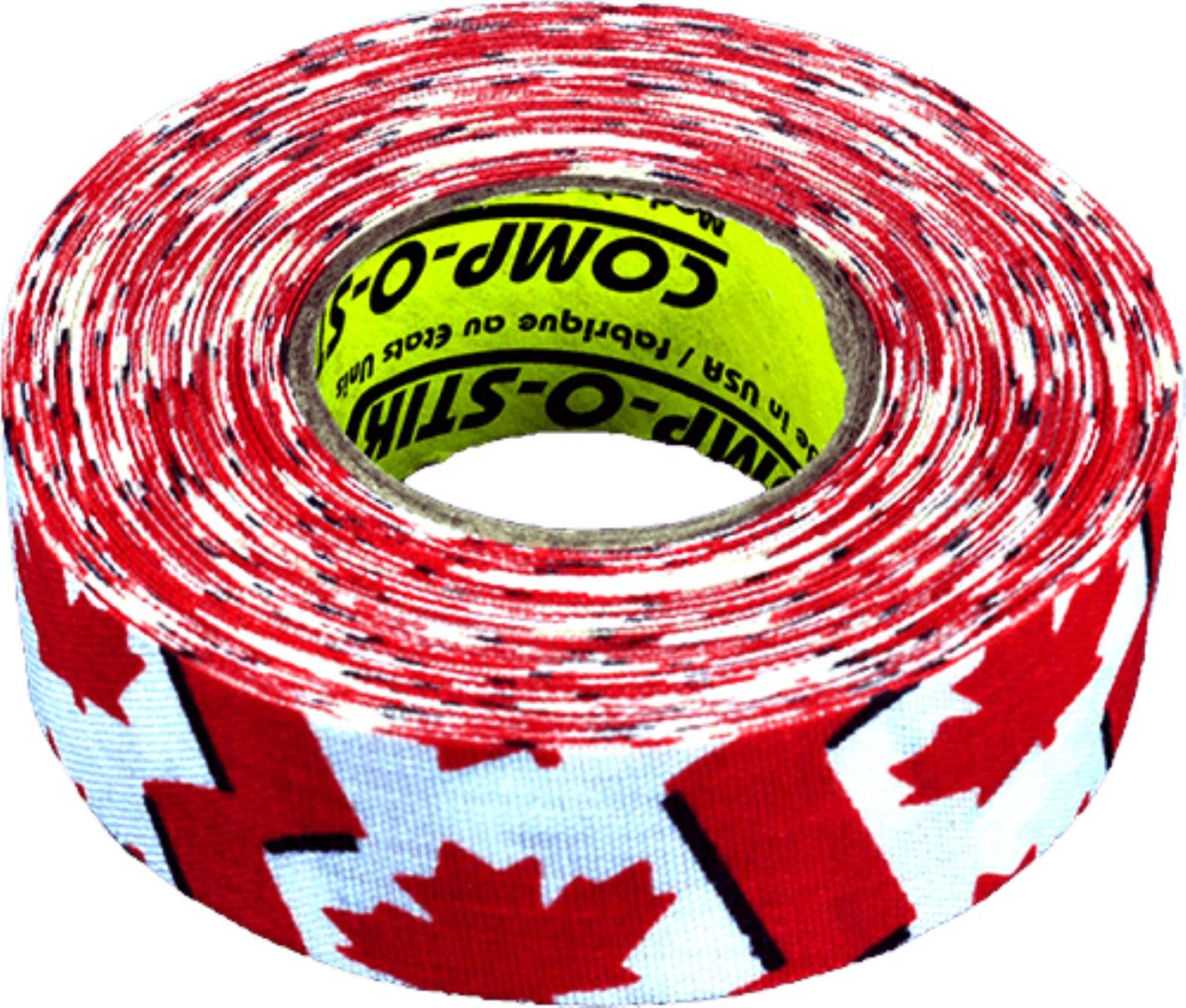 Renfrew or Comp-o-stik Hockey Tape, Canadian Flag, 24-mm x 18-m Front_Elevated
