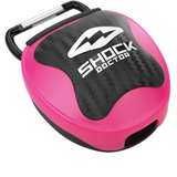 Shock Doctor Mouthguard Case, Pink/Black, One Size Fits Most Front_Three_Fourths_Angled_Right
