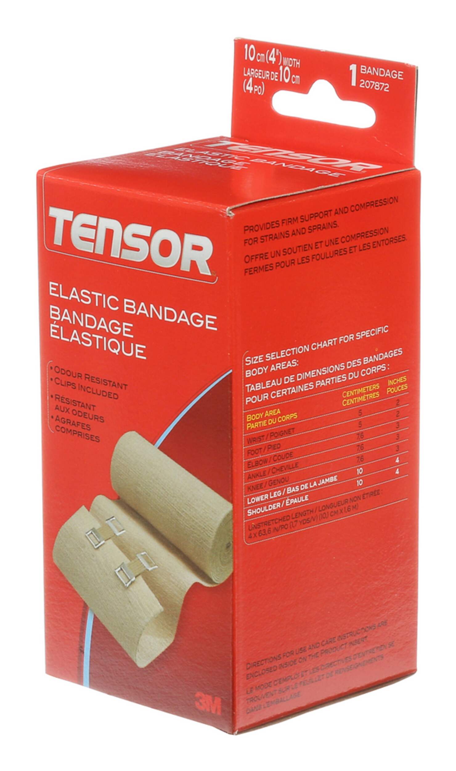 Tensor Elastic Bandage Wrap with Clips, Beige, 4in Canadian Tire
