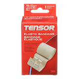 Tensor Elastic Bandage Wrap with Clips, Beige, 3-in Front_Flat