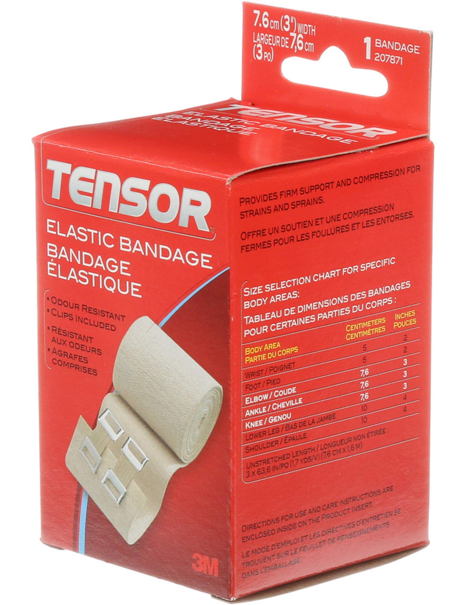 Tensor Elastic Bandage Wrap with Clips, Beige, 3in Canadian Tire