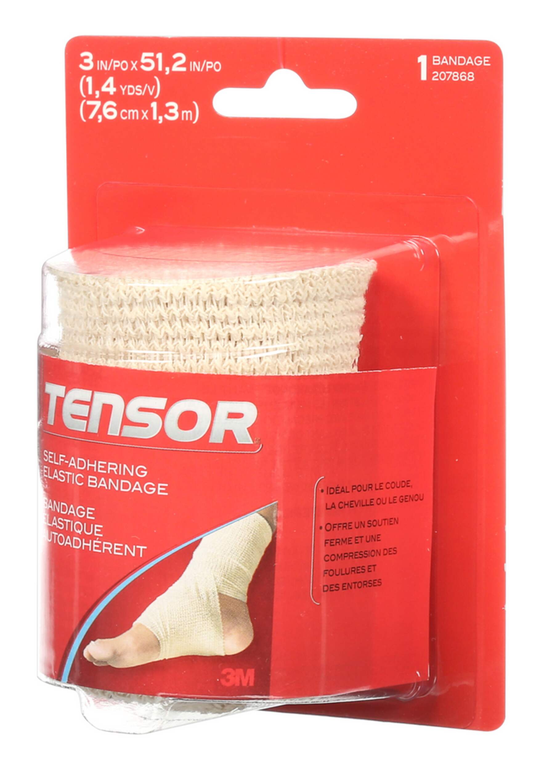 Tensor SelfAdhering Elastic Bandage Wrap, Beige, 3in Canadian Tire