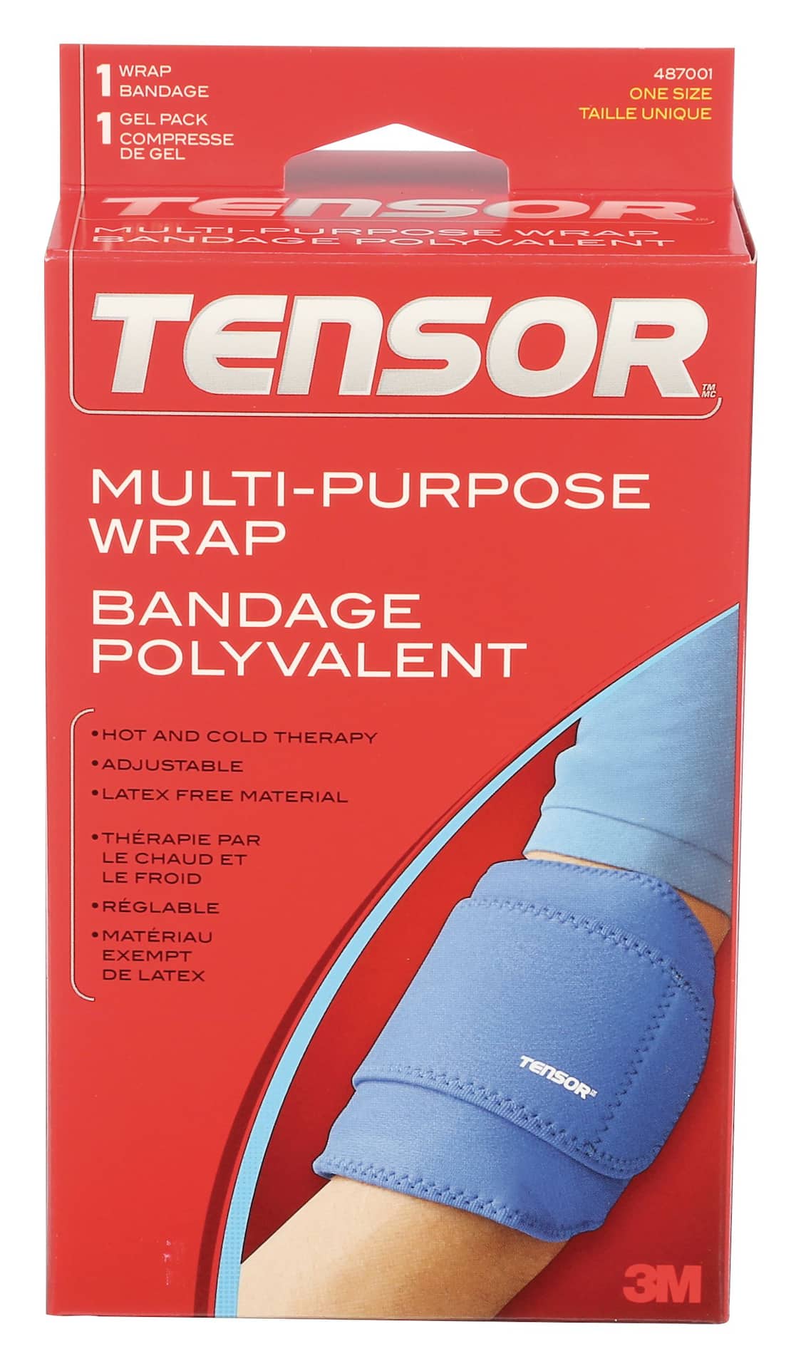Tensor Multi-Purpose Hot/Cold Therapy Wrap with Gel Pack, One Size