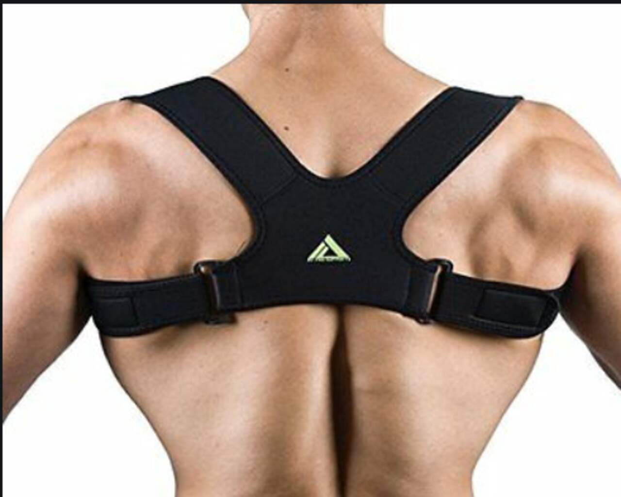 Adjustable Kyphosis Back Posture Support Corrector Body Back Pain Feel  Young Shoulder Belt Brace Adjustable Size L White