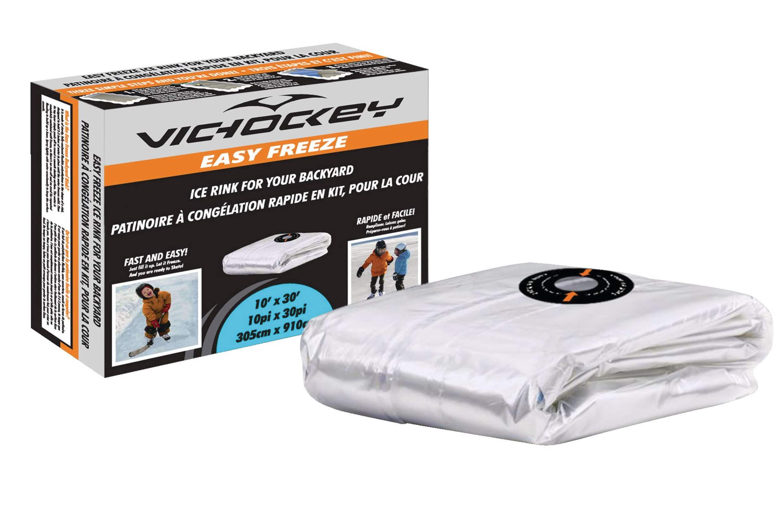 VIC Reddi-Rink EZ Freeze Ice Rink Kit, 10-ft x 30-ft Composite_or_Mixed