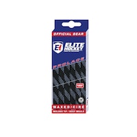 Elite Hockey Prolace Skate Laces, Waxed, Black, Assorted Sizes Front_Angled_Left