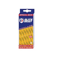 Elite Hockey Prolace Skate Laces, Waxed, Yellow, Assorted Sizes Front_Angled_Left