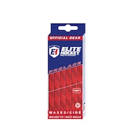 Elite Hockey Prolace Skate Laces, Waxed, Red, Assorted Sizes Front_Angled_Left