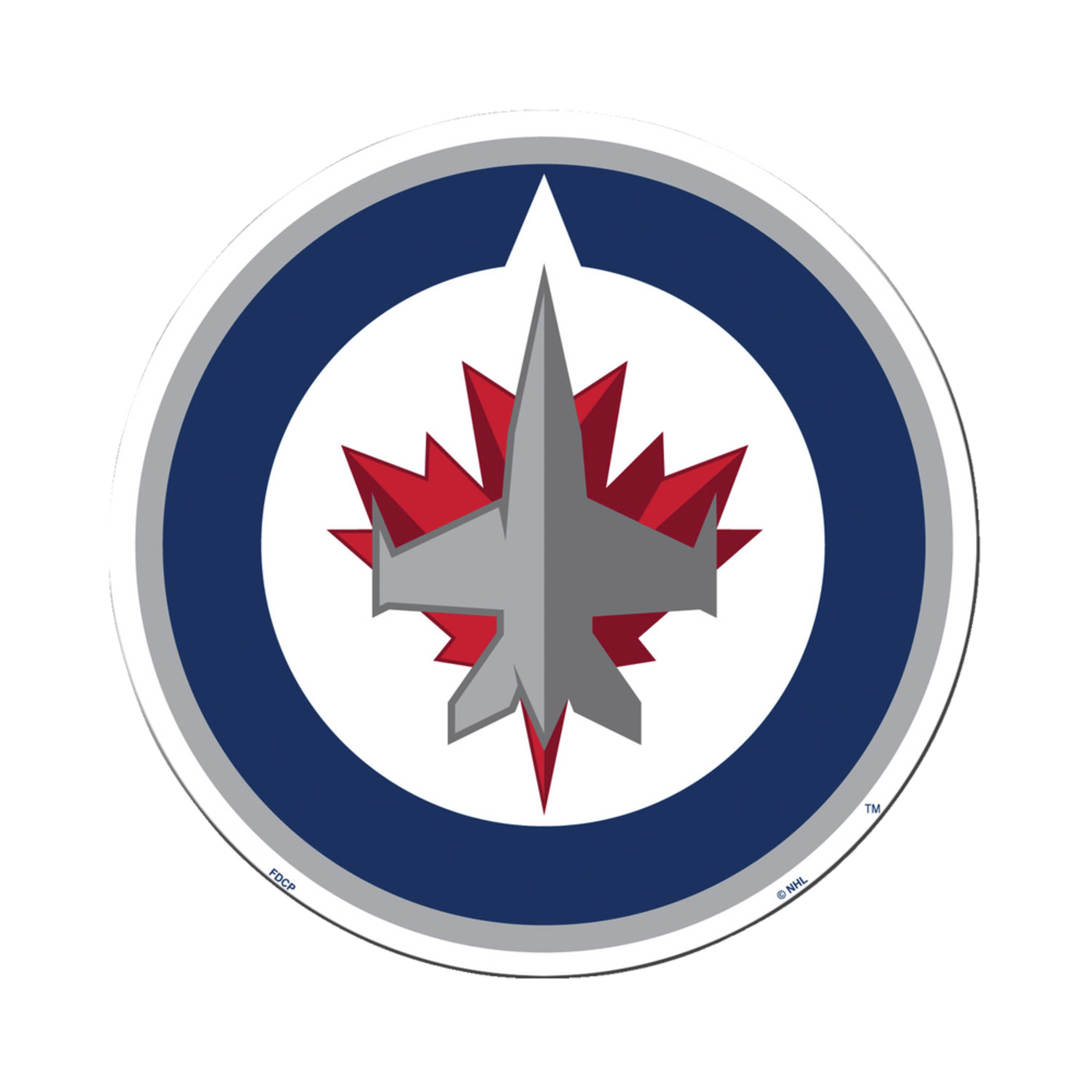 Aimant LNH Jets de Winnipeg, 8 po Front_Flat