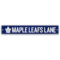 NHL Toronto Maple Leafs Street Sign, 4-in x 15-in Front_Flat