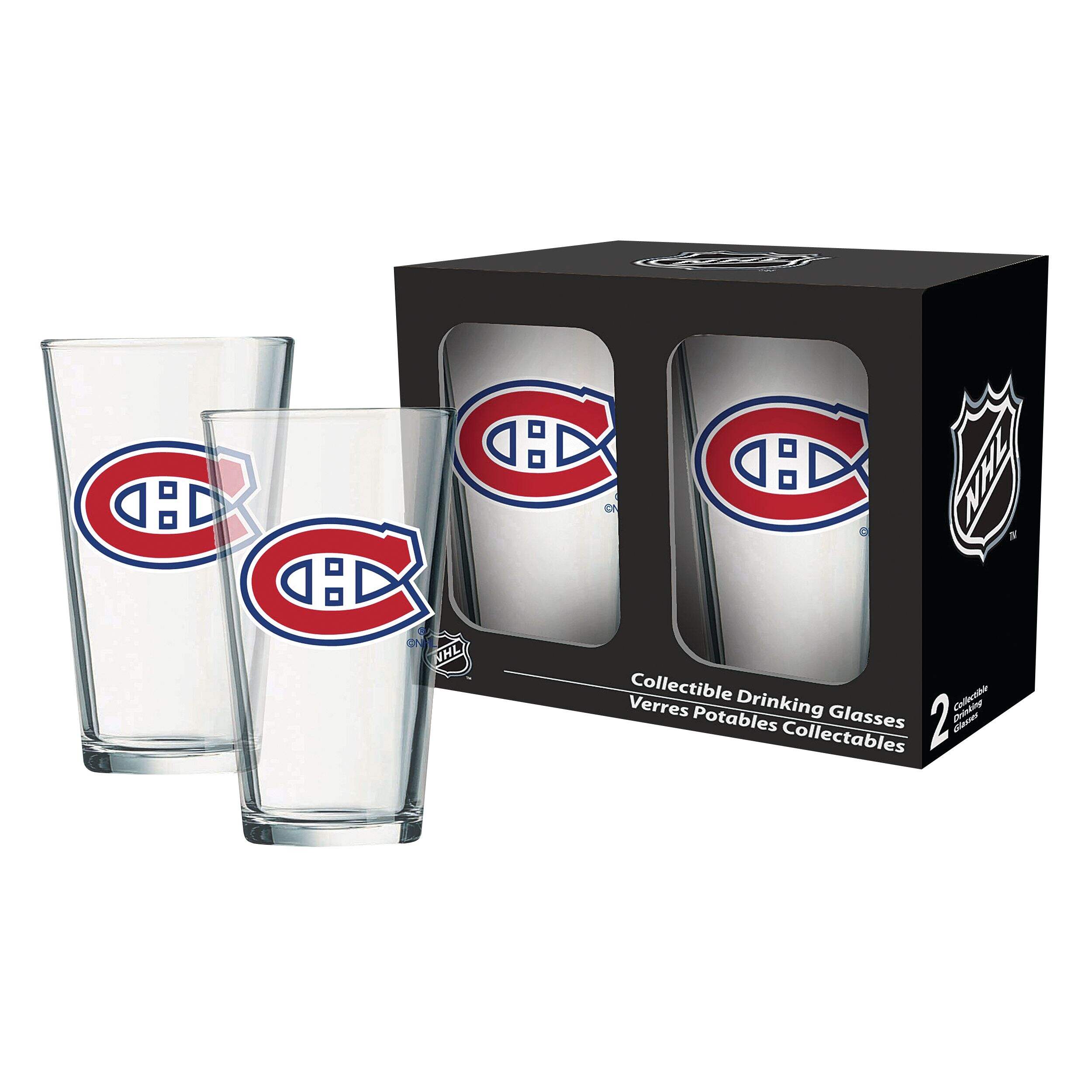 NHL Montreal Canadiens Mixing Pint Glass Box Set, 2-pk, 16-oz Composite_or_Mixed