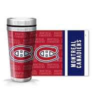 NHL Montreal Canadiens Full Wrap Wallpaper Travel Mug, 14-oz Front_Flat