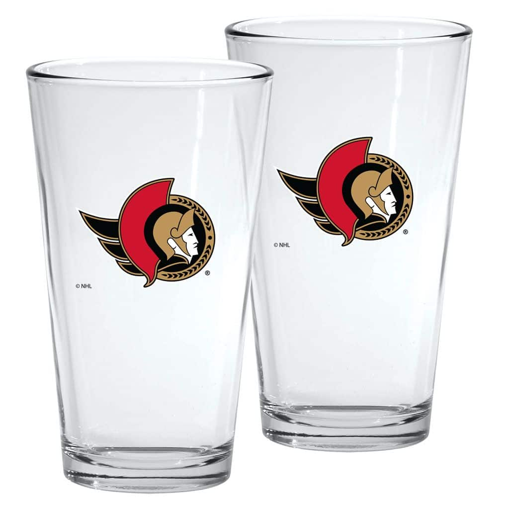 NHL Ottawa Senators Mixing Pint Glass Box Set, 2-pk, 16-oz