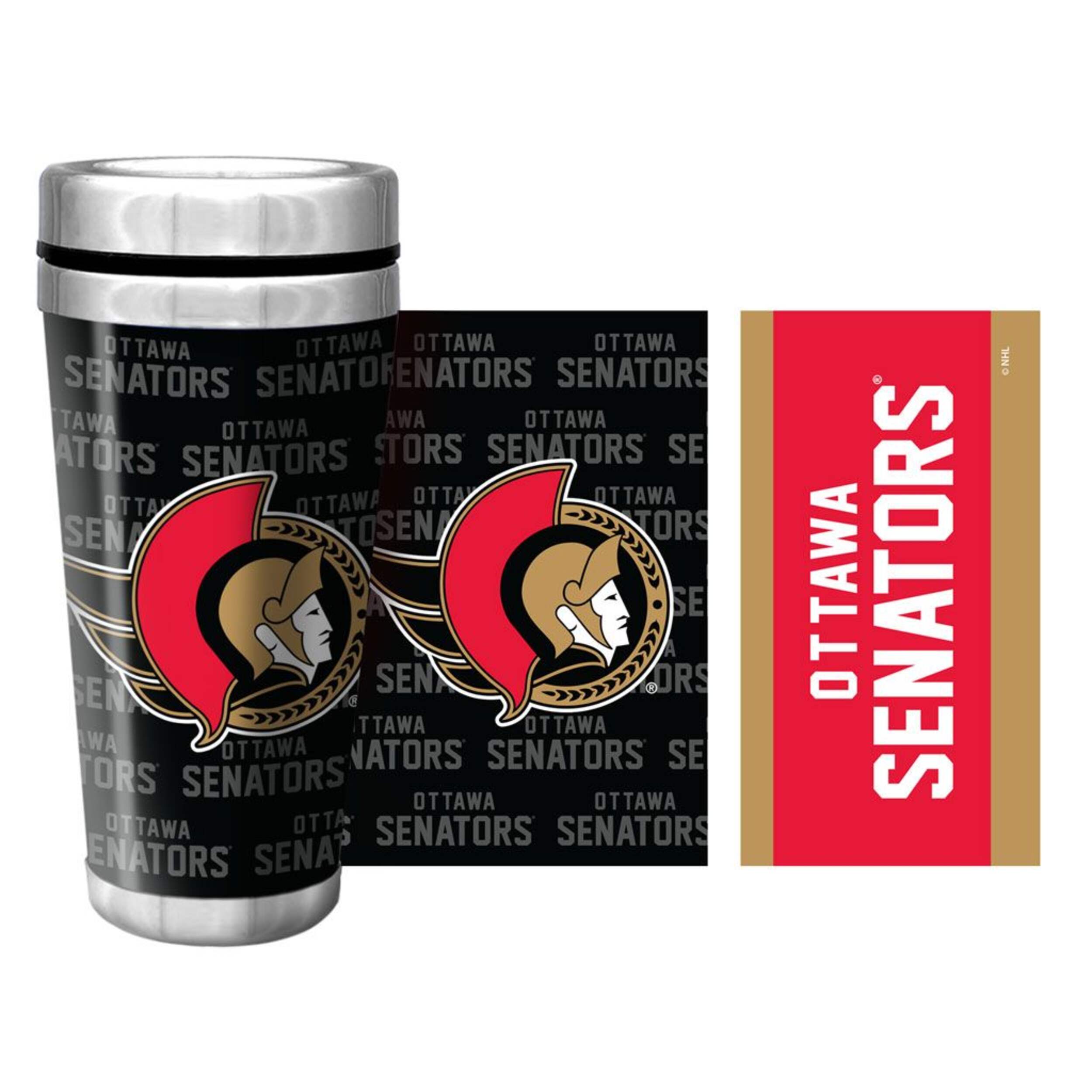 NHL Ottawa Senators Full Wrap Wallpaper Travel Mug, 14-oz Front_Elevated