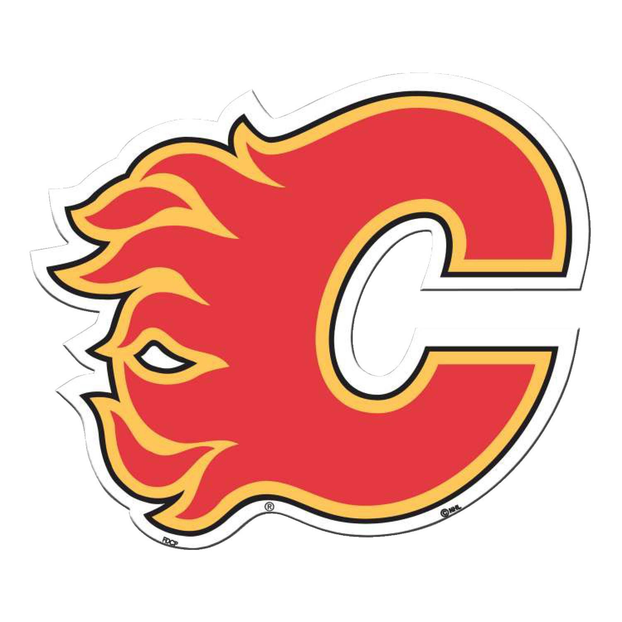 Aimant LNH Flames de Calgary, 8 po Front_Flat