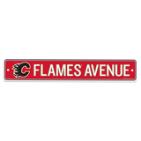 NHL Calgary Flames Street Sign, 4-in x 15-in Front_Flat