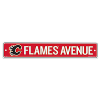 NHL Calgary Flames Street Sign, 4-in x 15-in Front_Flat