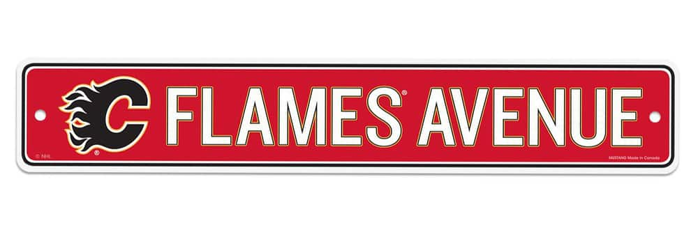 NHL Calgary Flames Street Sign, 4-in x 15-in