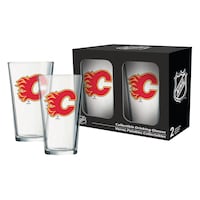 NHL Calgary Flames Mixing Pint Glass Box Set, 2-pk, 16-oz Composite_or_Mixed
