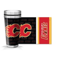 NHL Calgary Flames Full Wrap Wallpaper Travel Mug, 14-oz Front_Flat
