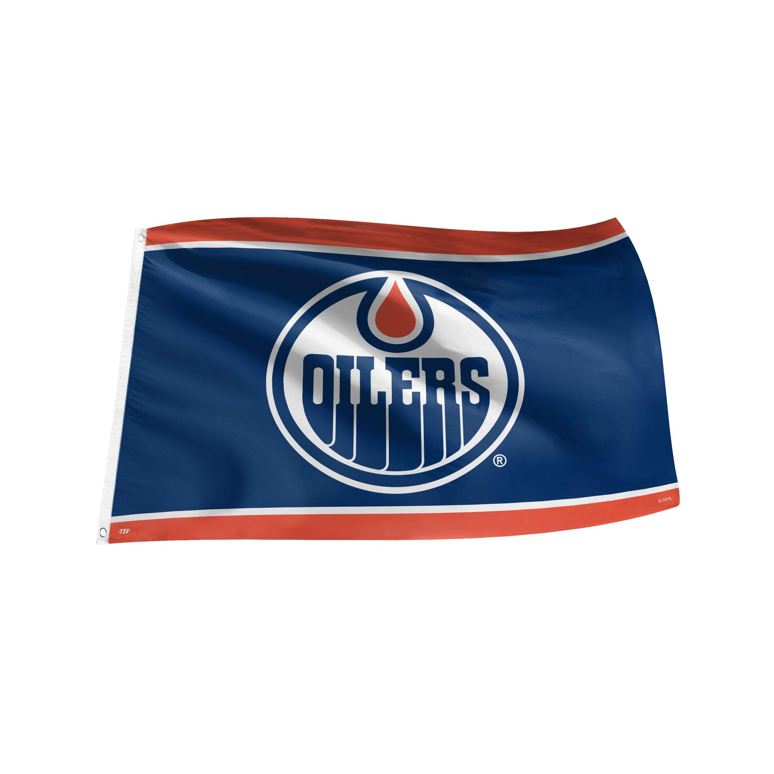 NHL Edmonton Oilers Single-Sided Logo Banner Flag, 3' x 5' Front_Flat