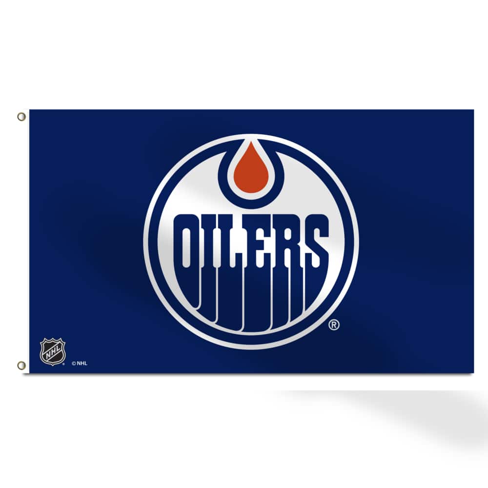 NHL Edmonton Oilers Single-Sided Logo Banner Flag, 3' x 5