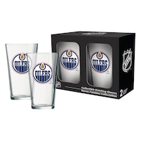NHL Edmonton Oilers Mixing Pint Glass Box Set, 2-pk, 16-oz Composite_or_Mixed