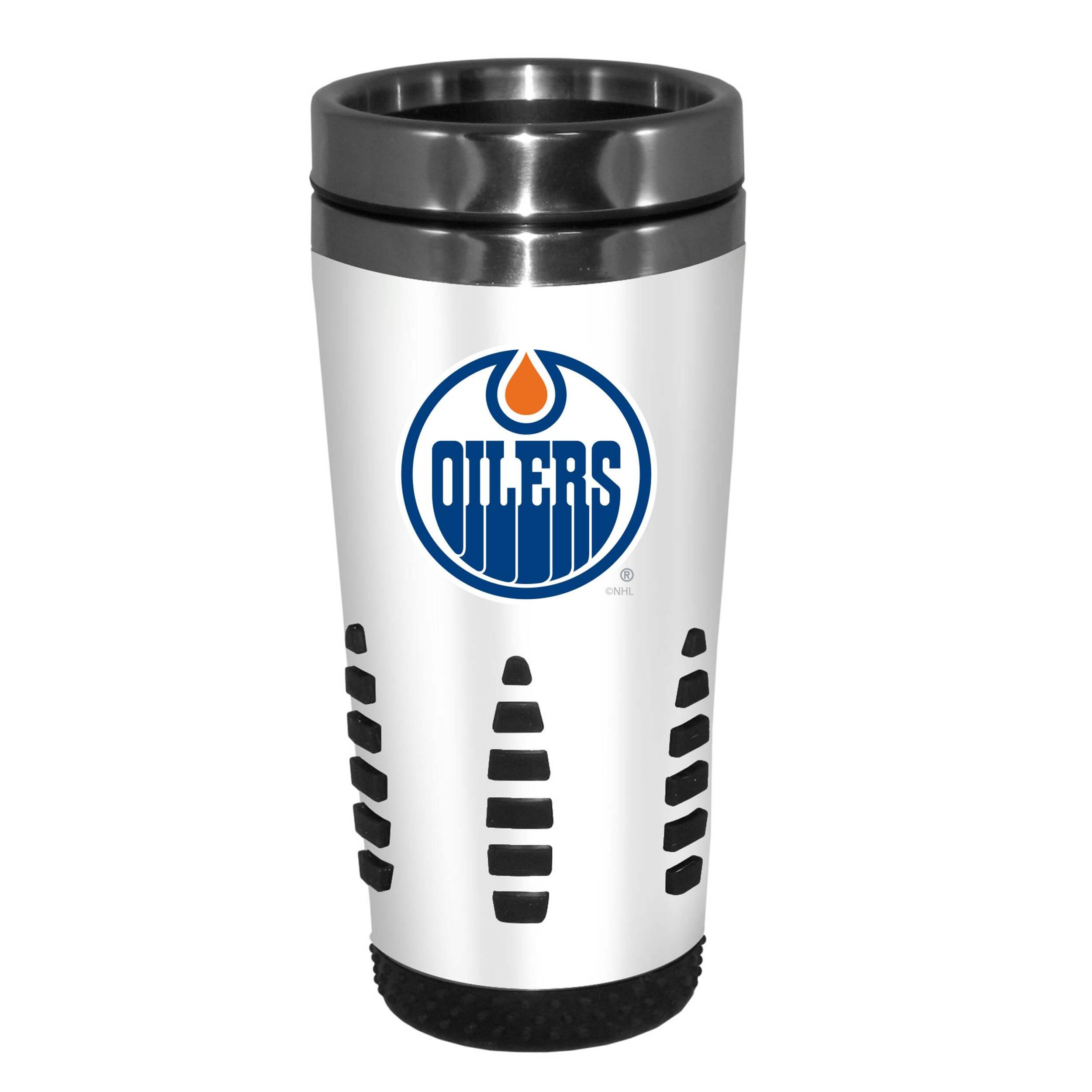 NHL Edmonton Oilers Huntsville Travel Mug, 16-oz Front_Flat