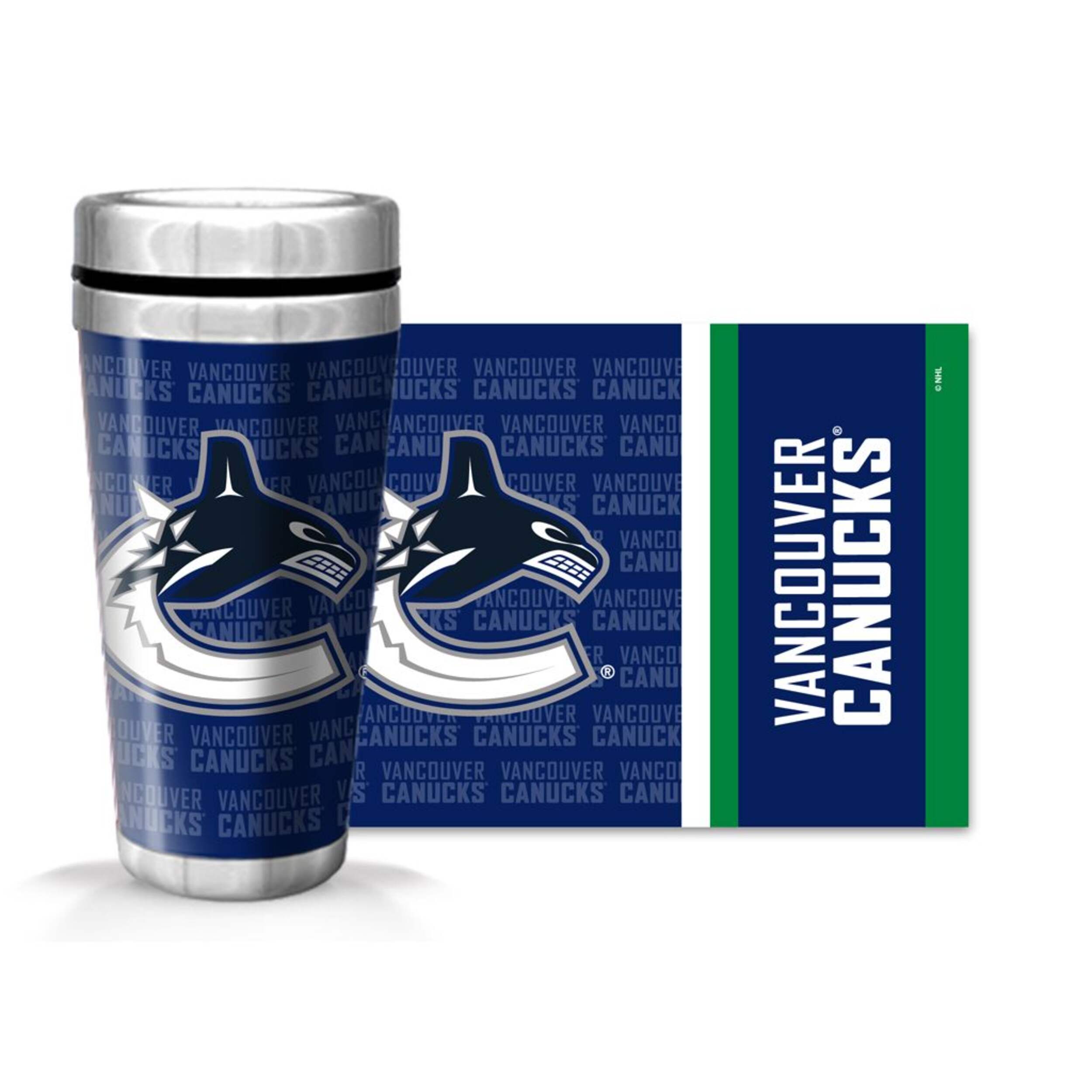 NHL Vancouver Canucks Full Wrap Wallpaper Travel Mug, 14-oz Front_Flat